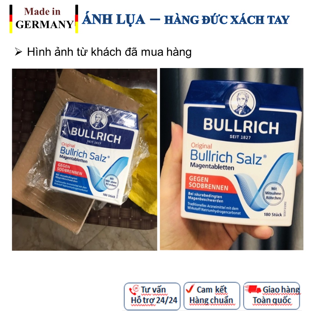 Viên uống trào ngược dạ dày,giảm ở hơi,ợ chua bullrich, 180 viên, hàng đức - ảnh sản phẩm 5