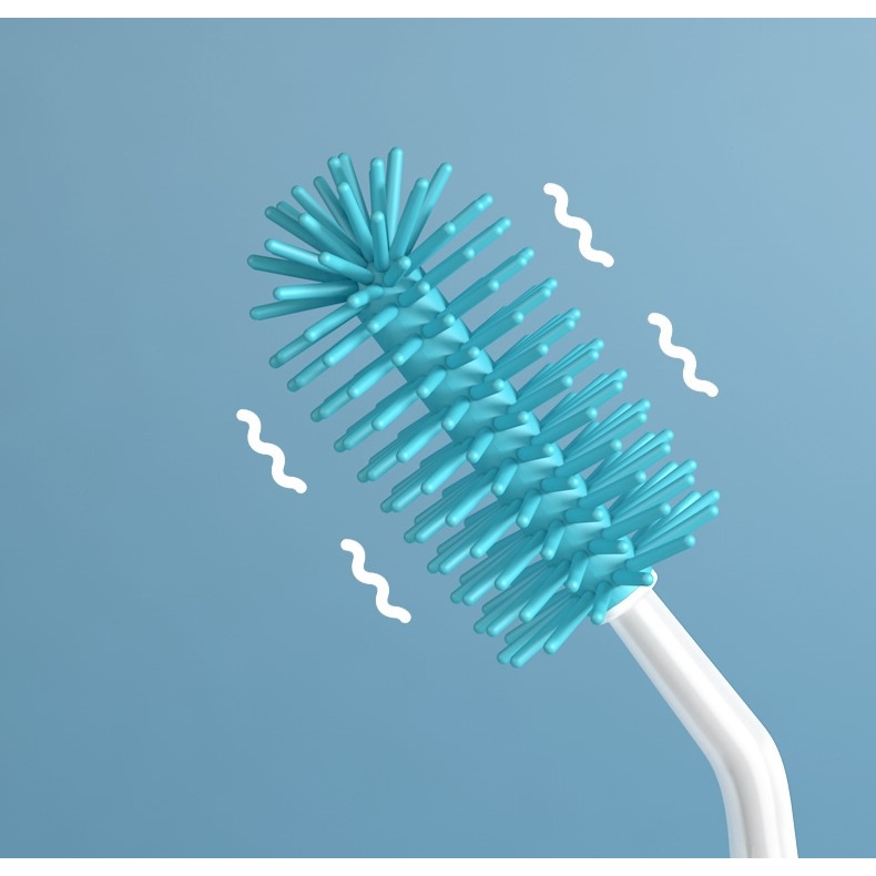 Cọ bình sữa Silicon  CAO CẤP có tay cầm xoay 360 độ dùng cho mọi loại bình