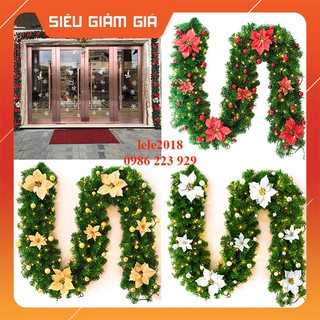 Dây thông Noel 2m7 lá dày loại đẹp trang trí sự kiện