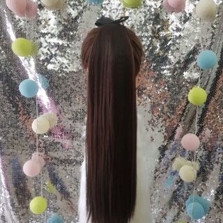 TÓC GIẢ CỘT 💕 FREESHIP 💕💕Tóc cột thẳng 60cm