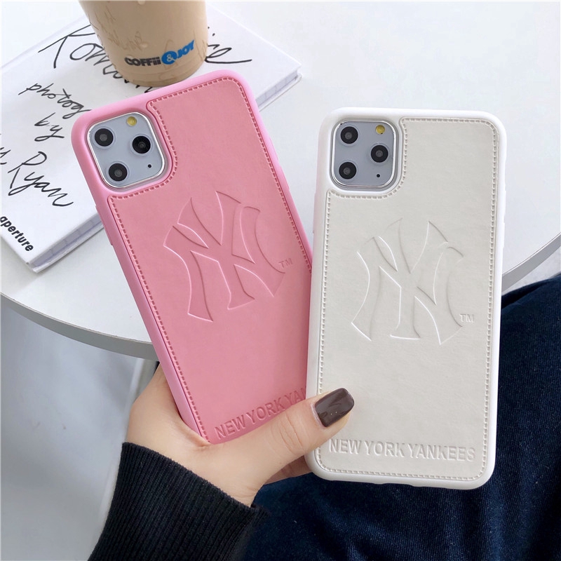 Ốp điện thoại da NY Yankees cho iPhone 11 12 mini pro Max 6 6s 7 8 plus X XR XS