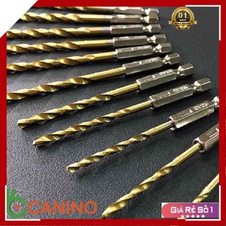 Bộ 13 Mũi Khoan Thép Gió Bọc Titanium Chuôi Lục Giác Dễ Dàng Thay Đổi