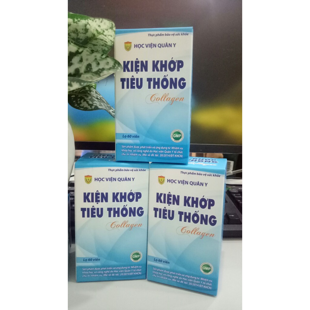 3 hộp Kiện Khớp Tiêu Thống Collagen Học Viện Quân Y ( Lọ 60 Viên )