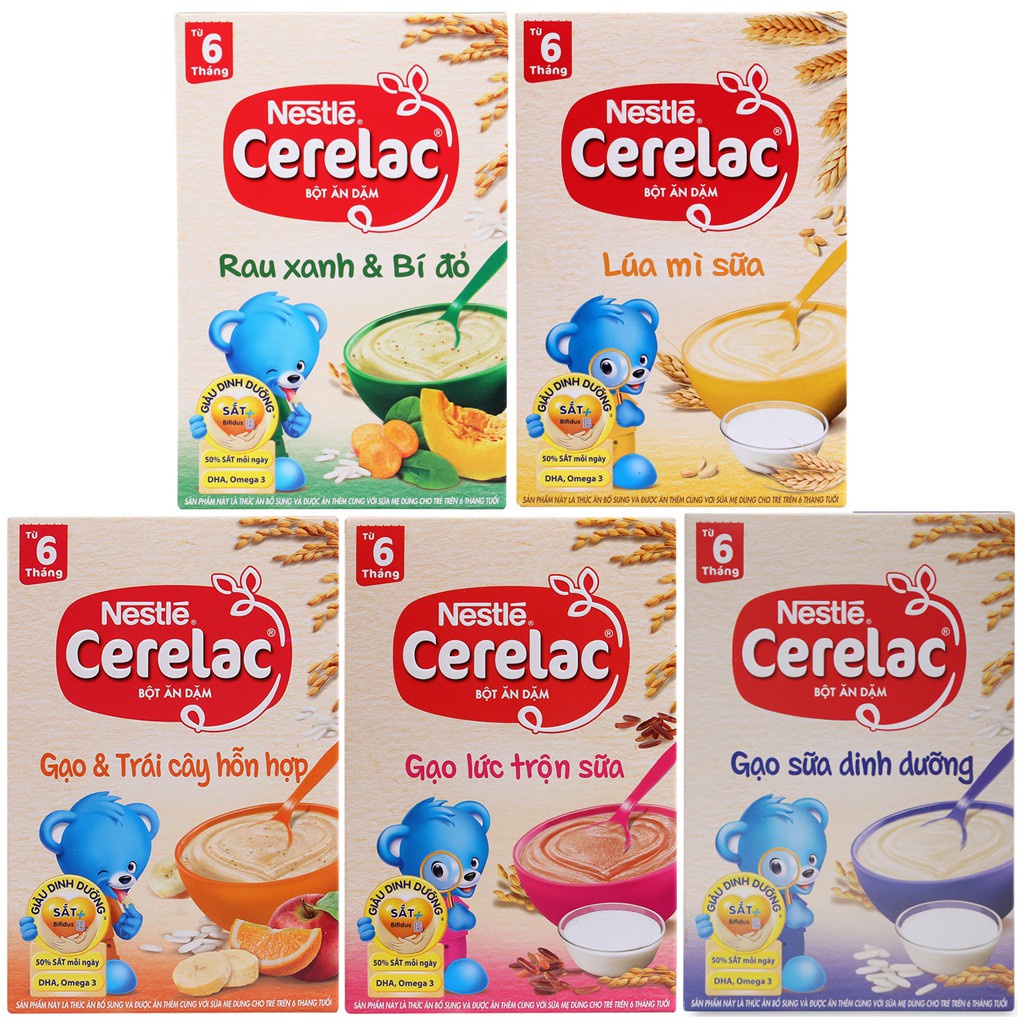 Bột ăn dặm Nestle Cerelac Lúa Mì Sữa 200g