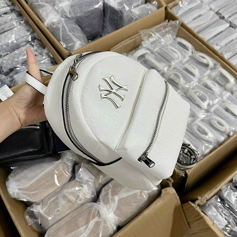 (Tqxk 1:1 ) Balo Da M. L. B. chuẩn 1:1 3 màu đen nâu trắng