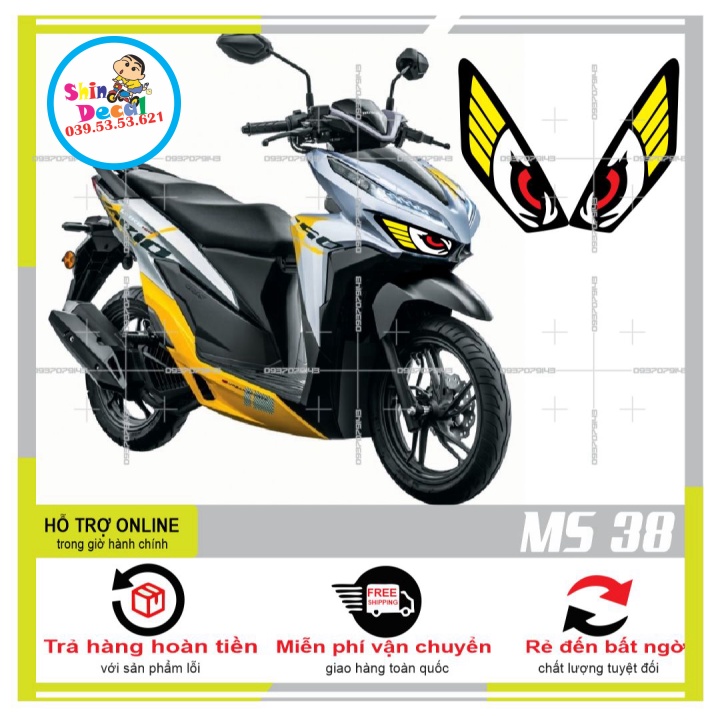 TEM DÁN ĐÈN SƯƠNG MÙ XE VARIO 2020 (DECAL TRONG SUỐT) MS 38 - SHINDECAL2