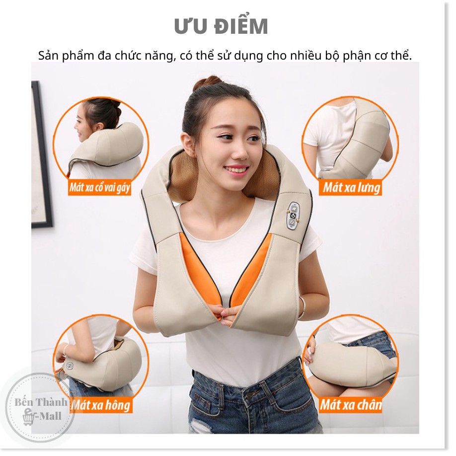 ĐAI MASSAGE CỔ VAI LƯNG KNEADING MASSAGER J108A [Chế độ xoa bóp & hồng ngoại] 🚀GIAO HÀNG HỎA TỐC NOWSHIP, GRAB 🚀