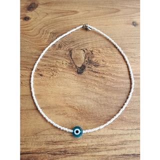 Dây chuyền Choker Evil Eye Xanh Ngọc Basic | Handmade | VALE.SOMETHINGBOHO