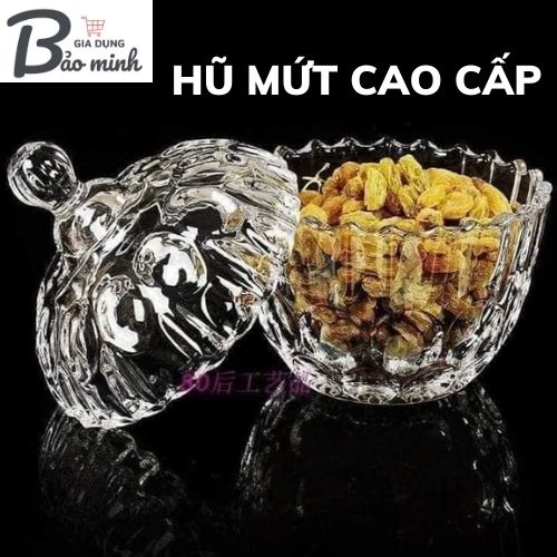 Hũ mứt Thủy Tinh Đựng Mứt Và hạt Dưa Hình Quả Táo 🍀 Thố Đựng Hạt Ngày Tết Mẫu Mới 2021