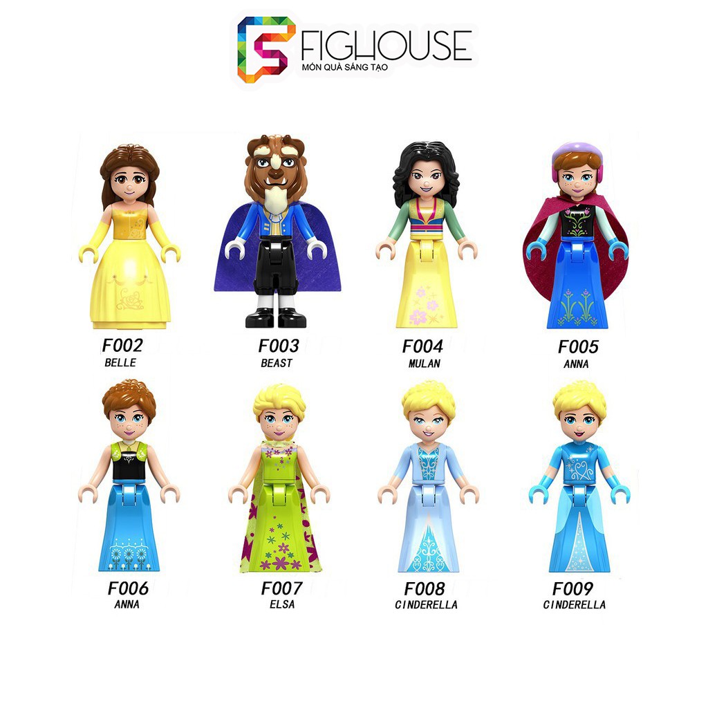 Xếp Hình Minifigures Công Chúa Và Hoàng Tử Cổ Tích F002-009 - Đồ Chơi Lắp Ráp non-lego Xếp Hình [A22]