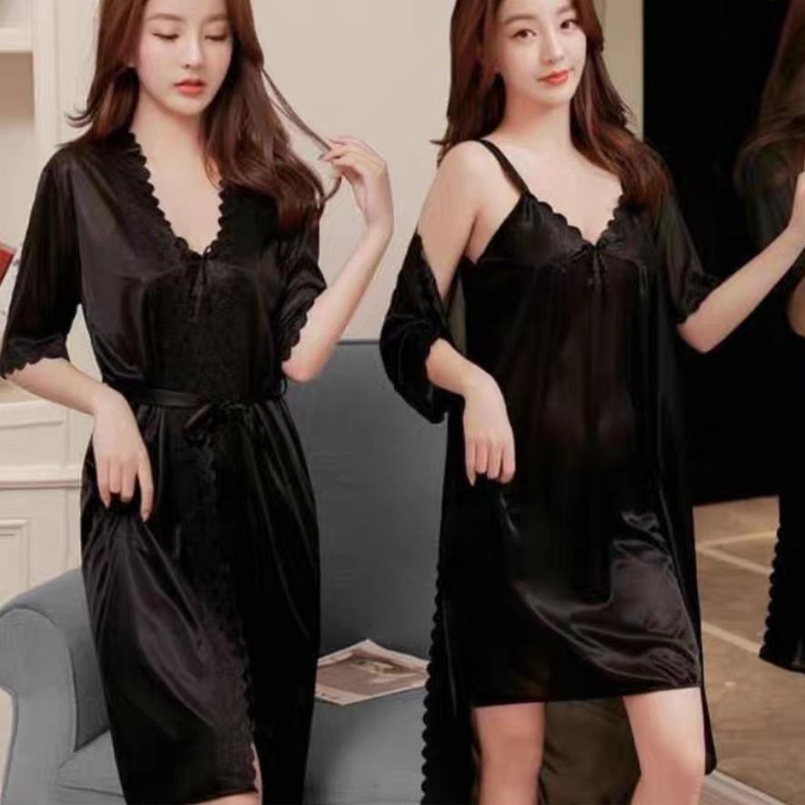 ♠ Đầm Ngủ Kimono 2 Trong 1 Xẻ Tà Bên Ngoài ♛ | BigBuy360 - bigbuy360.vn