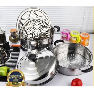 Nồi hấp inox 3 tầng
