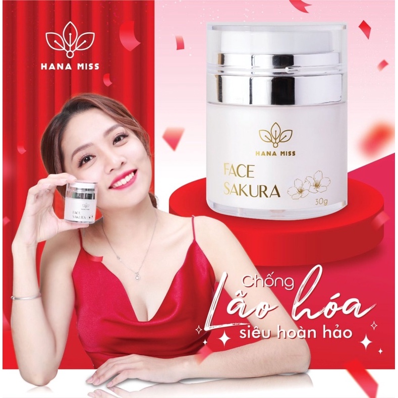 (Tặng 3 Mặt Nạ Kèm Theo)Hana Miss Kem trắng da Sakura Tinh Chất Hoa Anh Đào Dưỡng Da Mờ Nám Tàn Nhang Hana Miss | BigBuy360 - bigbuy360.vn