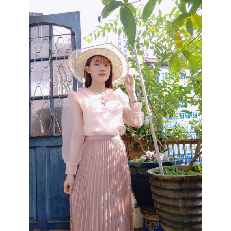 Chân váy xếp ly lụa 2 mặt 90cm | BigBuy360 - bigbuy360.vn