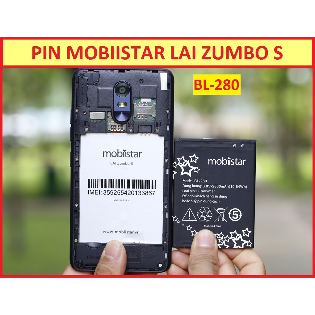 PIN ĐIỆN THOẠI MOBIISTAR LAI ZUMBO S BL-280 ZIN HÃNG HÀNG NHẬP KHẨU