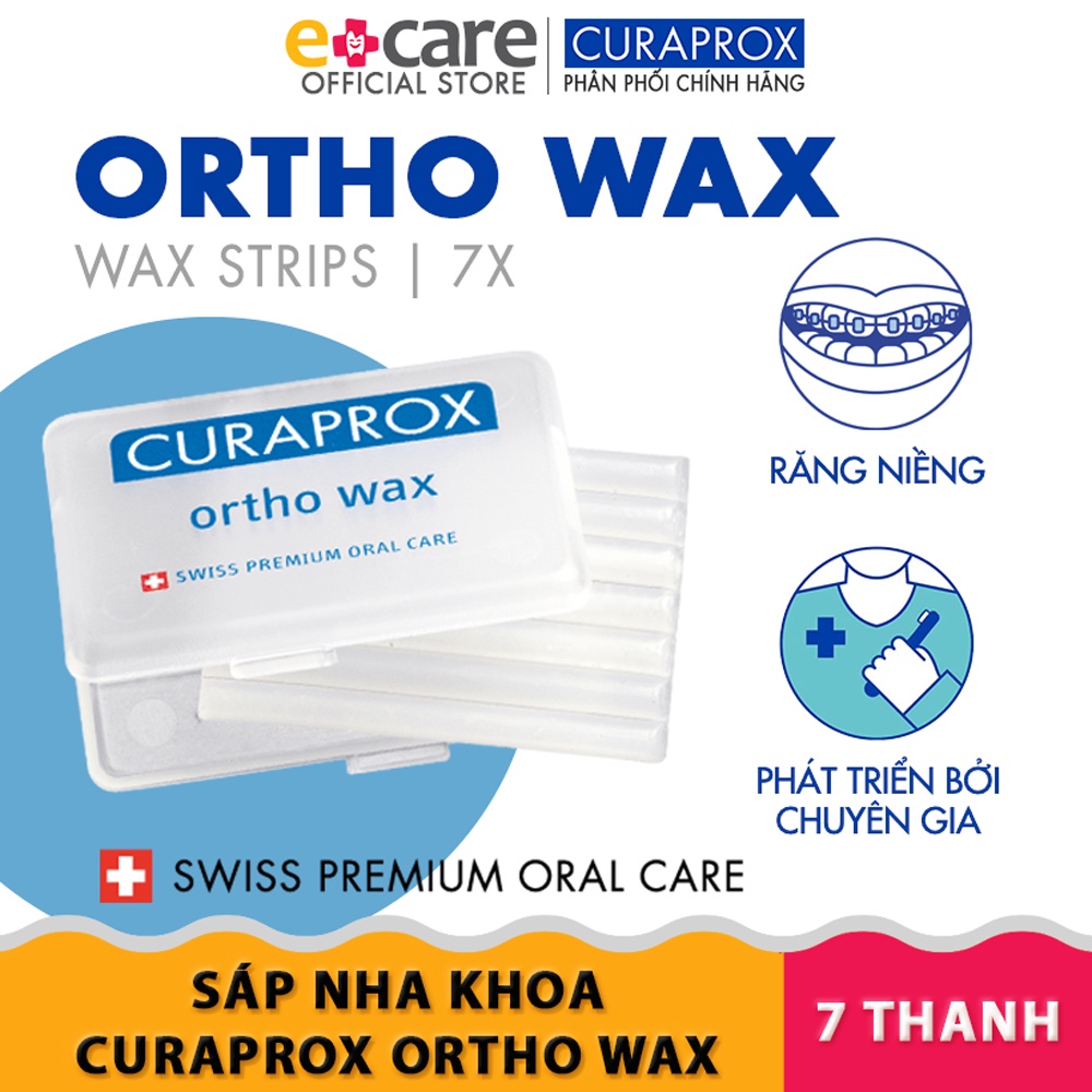 7 thanh sáp chỉnh nha Curaprox Ortho Wax (Xanh)