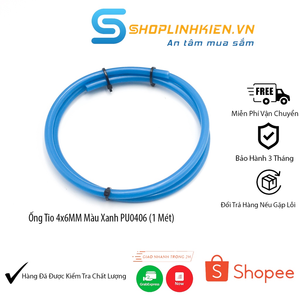 Ống Tio 4x6MM Màu Xanh PU0406 (1 Mét)