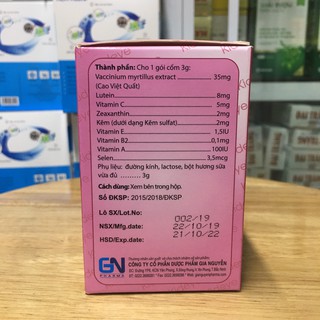 Kid Eye cốm bổ mắt hộp 20 gói