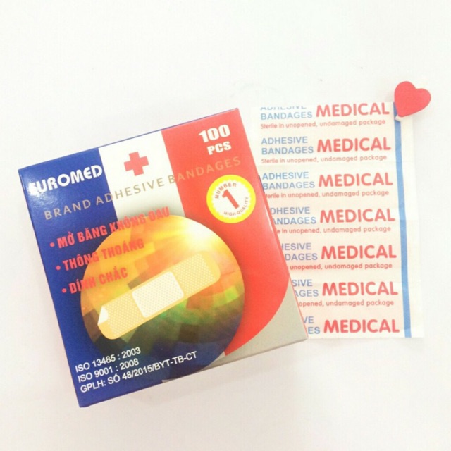 Hộp 100 băng cá nhân EUROMED