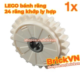 [1 Cái] LEGO Technic Bánh Răng 24 Răng Khớp Ly Hợp Màu Trắng (Gear 24 Tooth Clutch) ID 6198486 76244