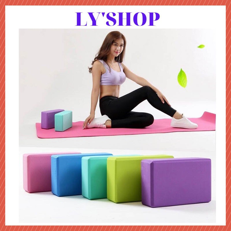 [SALE] Gạch tập Yoga 𝑭𝑹𝑬𝑬𝑺𝑯𝑰𝑷 Gối tập yoga, BLOCK tập yoga [LY'SHOP]