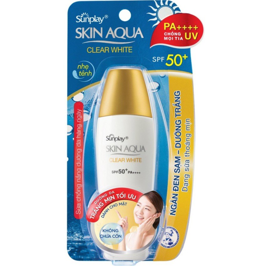 ✅[CHÍNH HÃNG] Kem chống nắng dưỡng trắng da SUNPLAY SKIN AQUA CLEAR WHITE SPF50+ PA++++ (25g)