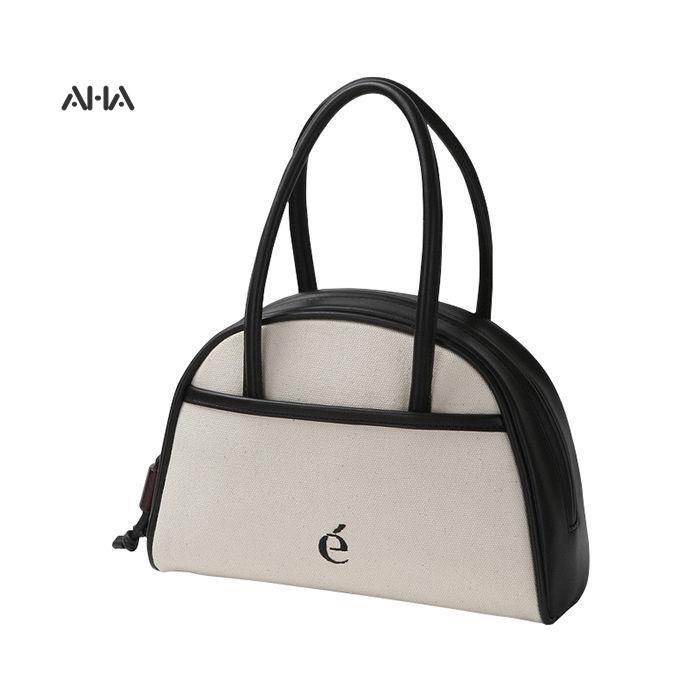Túi xách đeo vai AHA official vải canvas hình bán nguyệt dễ phối đồ