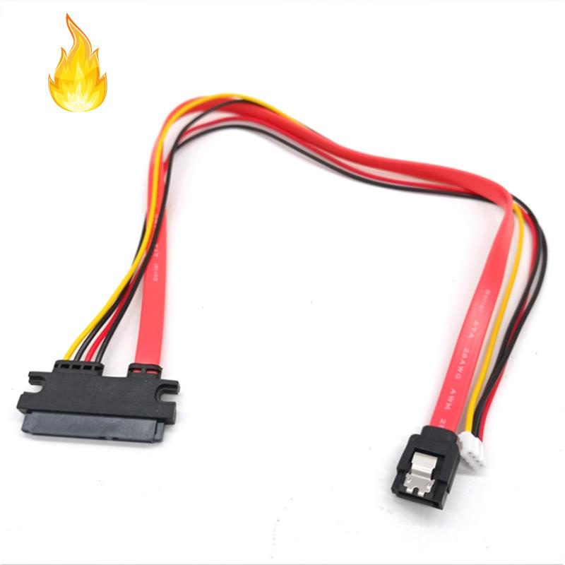 Dây Cáp Tích Hợp Nguồn Ổ Cứng 4Pin Female &amp; SATA 3.0 Male Sang SATA 22Pin (7 + 15Pin)