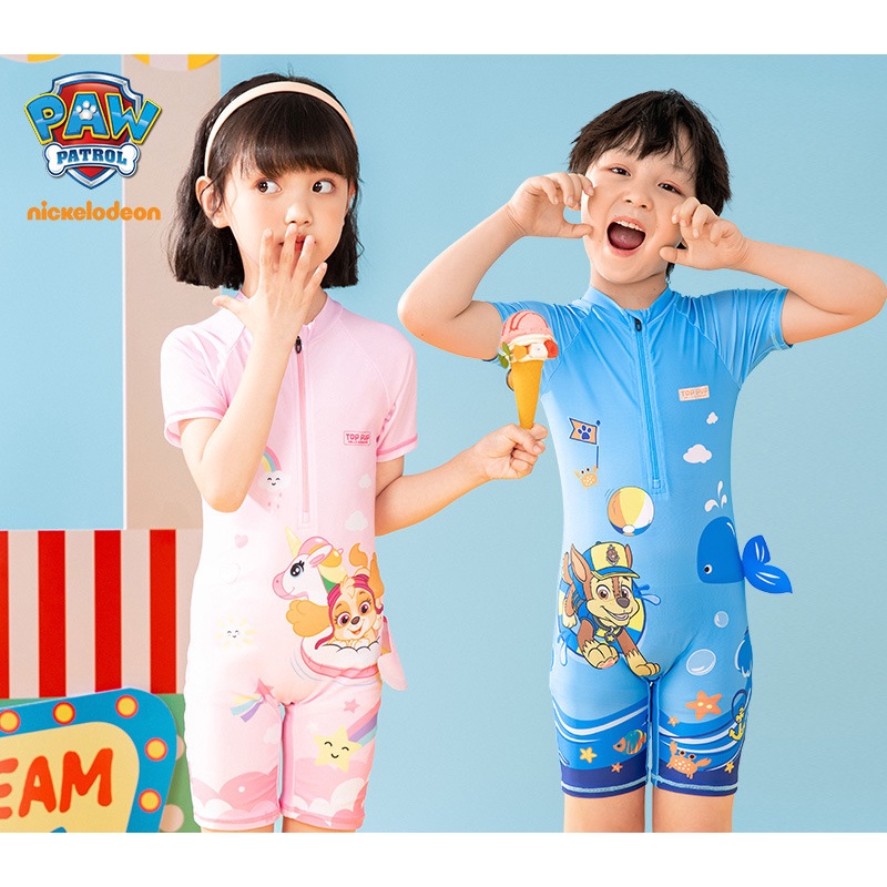 Bộ Đồ Bơi Một Mảnh Tay Lửng In Họa Tiết Hoạt Hình Dành Cho Bé Trai Và Bé Gái Học Bơi