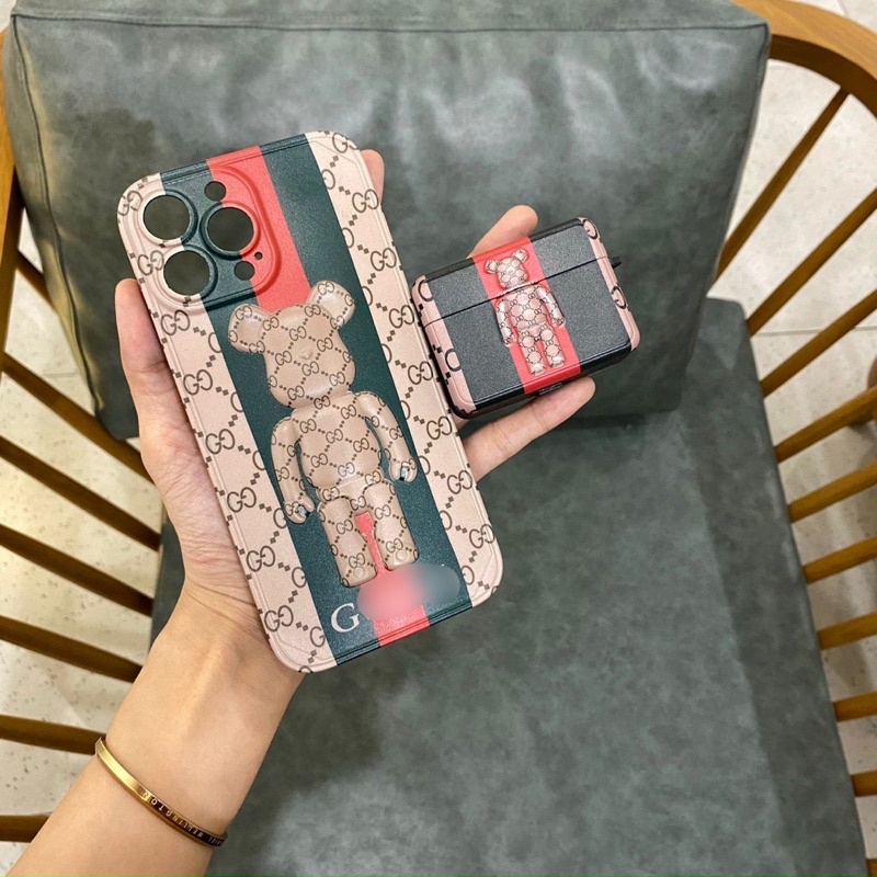 Ốp lưng iphone - ốp iphone hoạ tiết gấu bbrick gc 3d