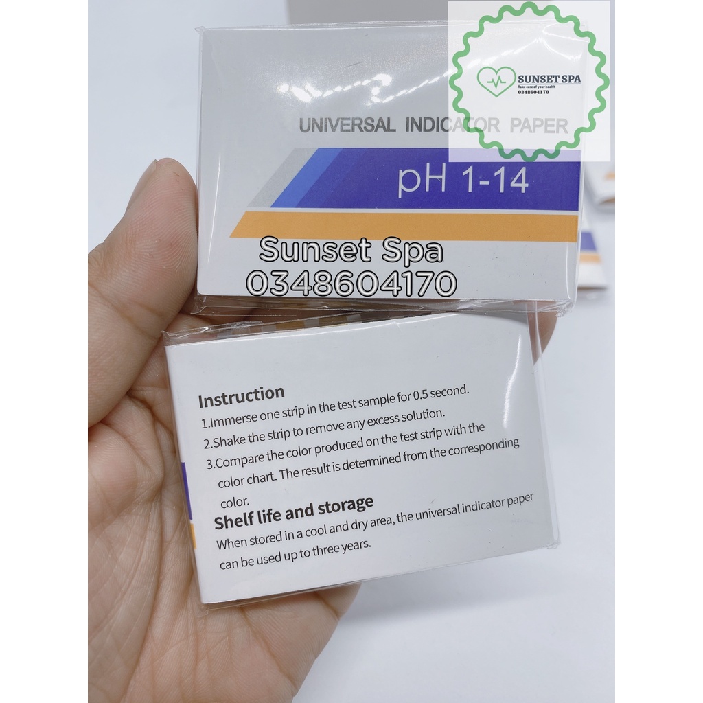 Giấy Quỳ Tím Đo Độ PH, Kiểm Tra Chất Lượng PH Nước, Test PH 1-14 Kèm Bảng Màu, PH 1-14 Universal Litmus Test Paper
