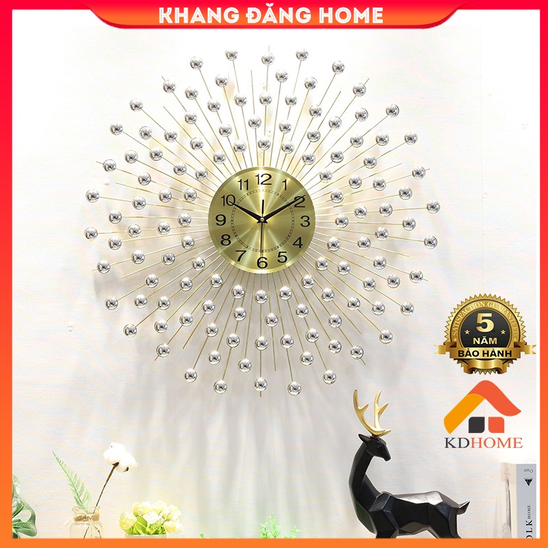 [Mã LIFEXANH03 giảm 10% đơn 500K] Đồng Hồ Treo Tường Trang Trí, Đồng Hồ Decor Treo Tường Giọt Sương KD697