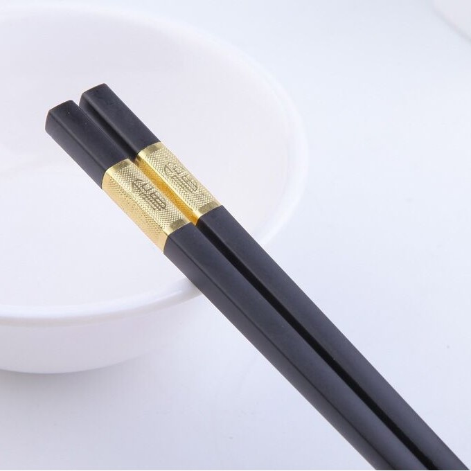 SET 10 Đôi Đũa Hợp Kim Mạ Vàng