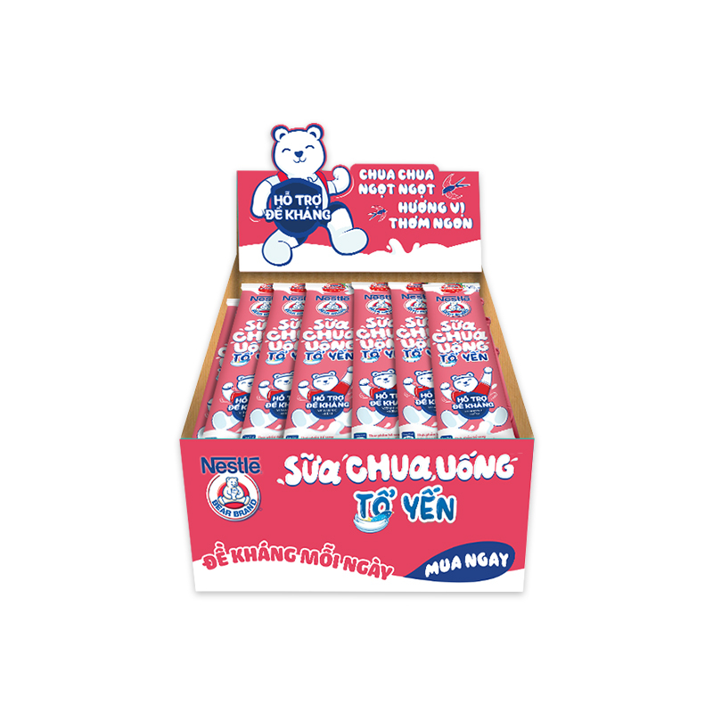 Sữa chua tổ yến Nestlé® Yogu Gấu HƯƠNG DÂU
