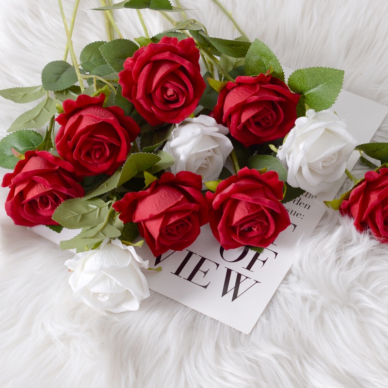 1 Hoa Hồng Nhân Tạo Trang Trí Tiệc Cưới/Valentine