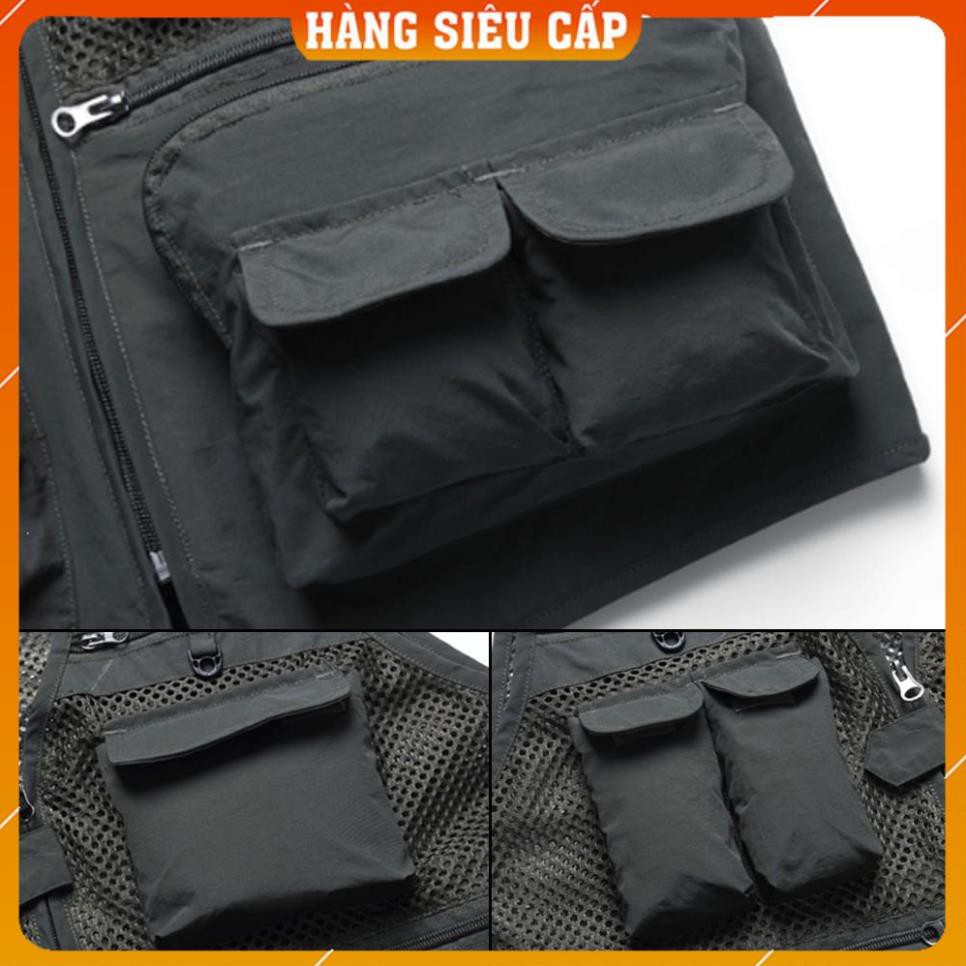 [FreeShip – Giảm 30k]  Áo Gile Nam Túi Hộp - Áo Ghi Lê Lính Mỹ Nhiều Túi | BigBuy360 - bigbuy360.vn