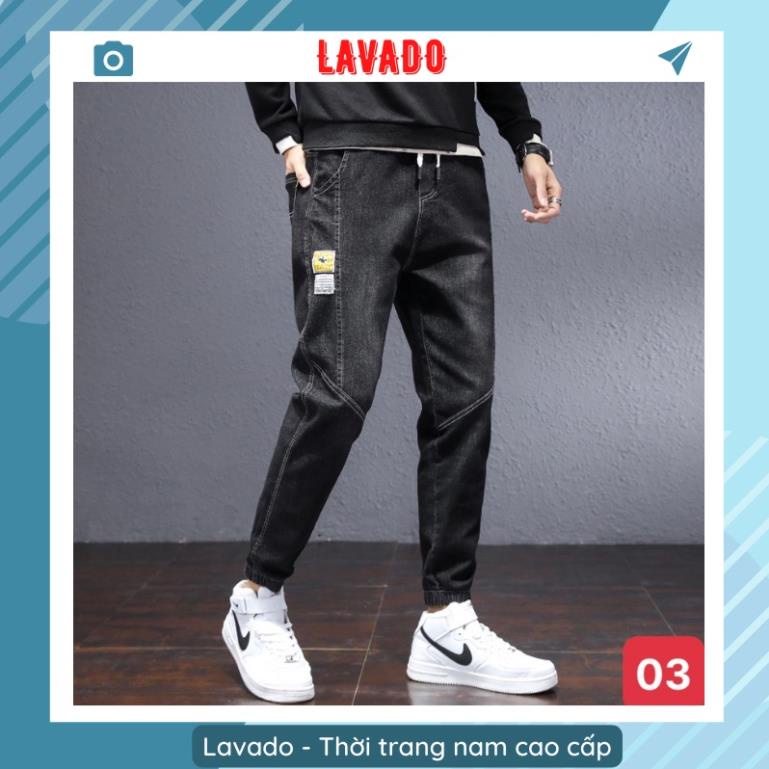 Quần jean jogger nam màu đen đậm bo chân không rách gối chất liệu bò cao cấp co dãn 4 chiều from dáng baggy skinny Q54 !