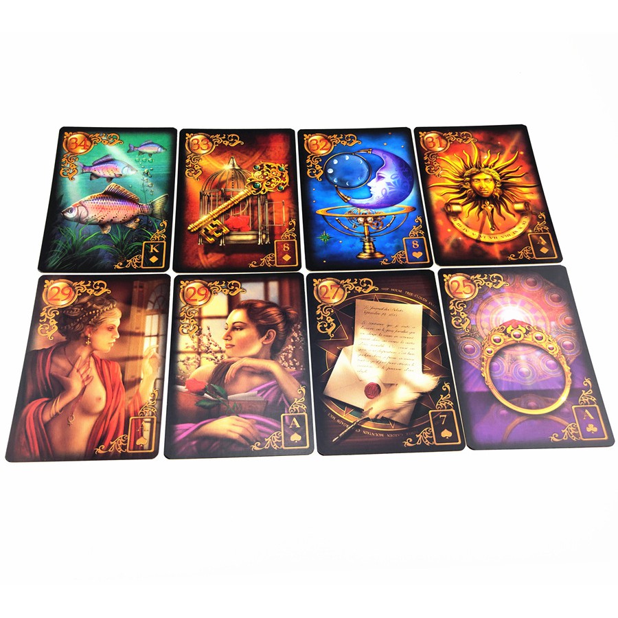 Combo Bộ Bài Bói Tarot Gilded Reverie Lenormand – Expanded Edition Cards M3 và Túi Nhung Đựng Tarot