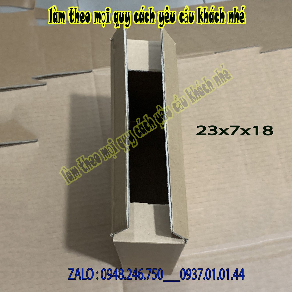 HỘP GIẤY CARTON  (23x7x18 cm )  Thùng Bìa Cứng Xưởng Sản Xuất  ĐẠI VIỆT