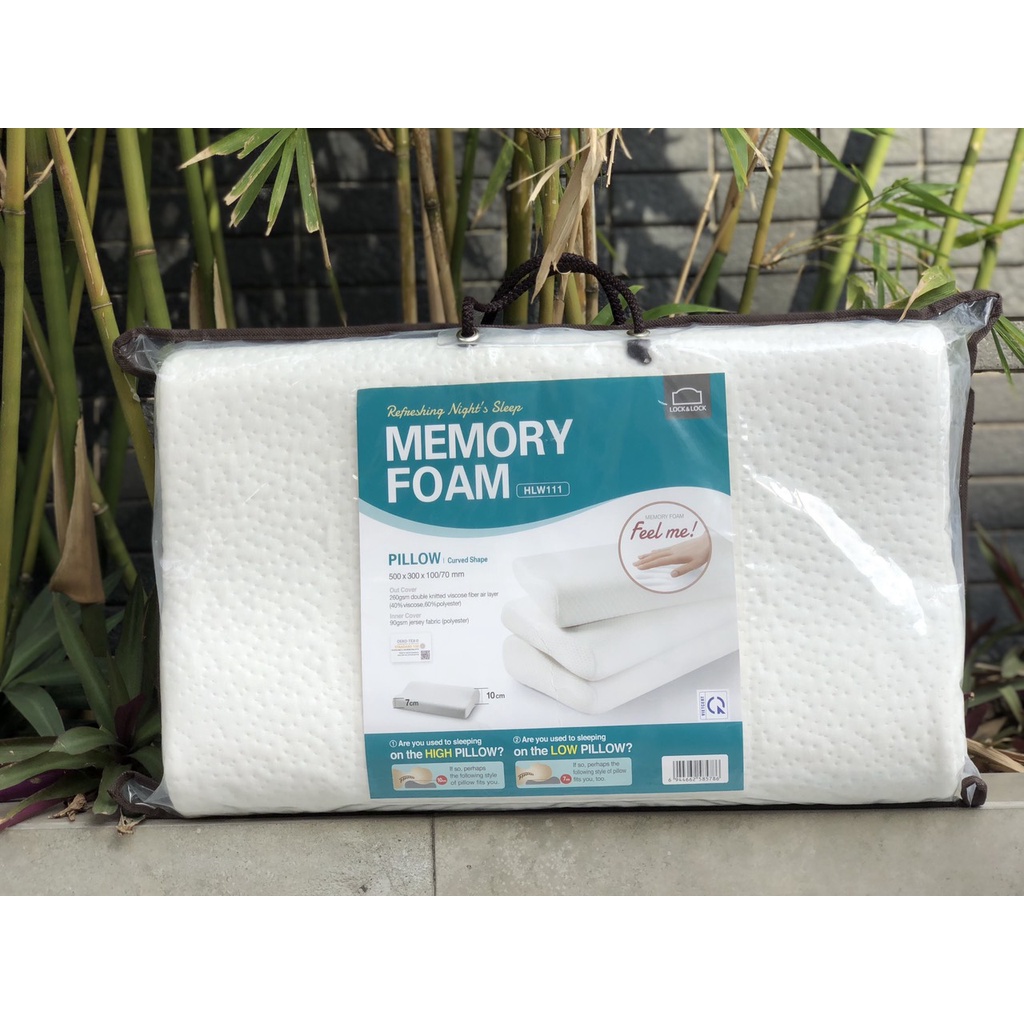 Gối Memory Foam 50D Hình Cong Lock&Lock HLW111