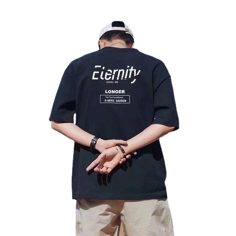 Áo Thun Nam Tay Ngắn Dáng Rộng Size M-5XL Phong Cách Hàn Quốc