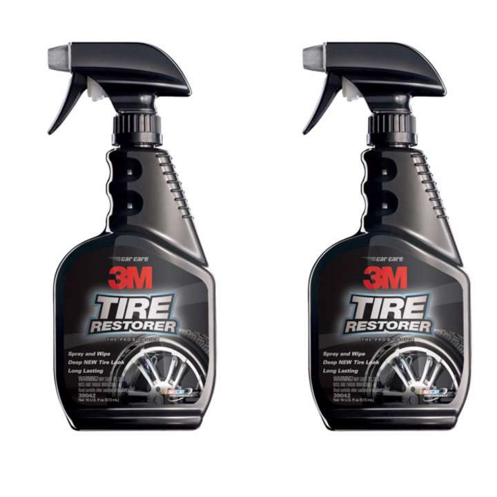Bộ 2 Chai xịt chăm sóc lốp phục hồi cao su - 3M Tire Restorer PN39042 473ml (Đen)