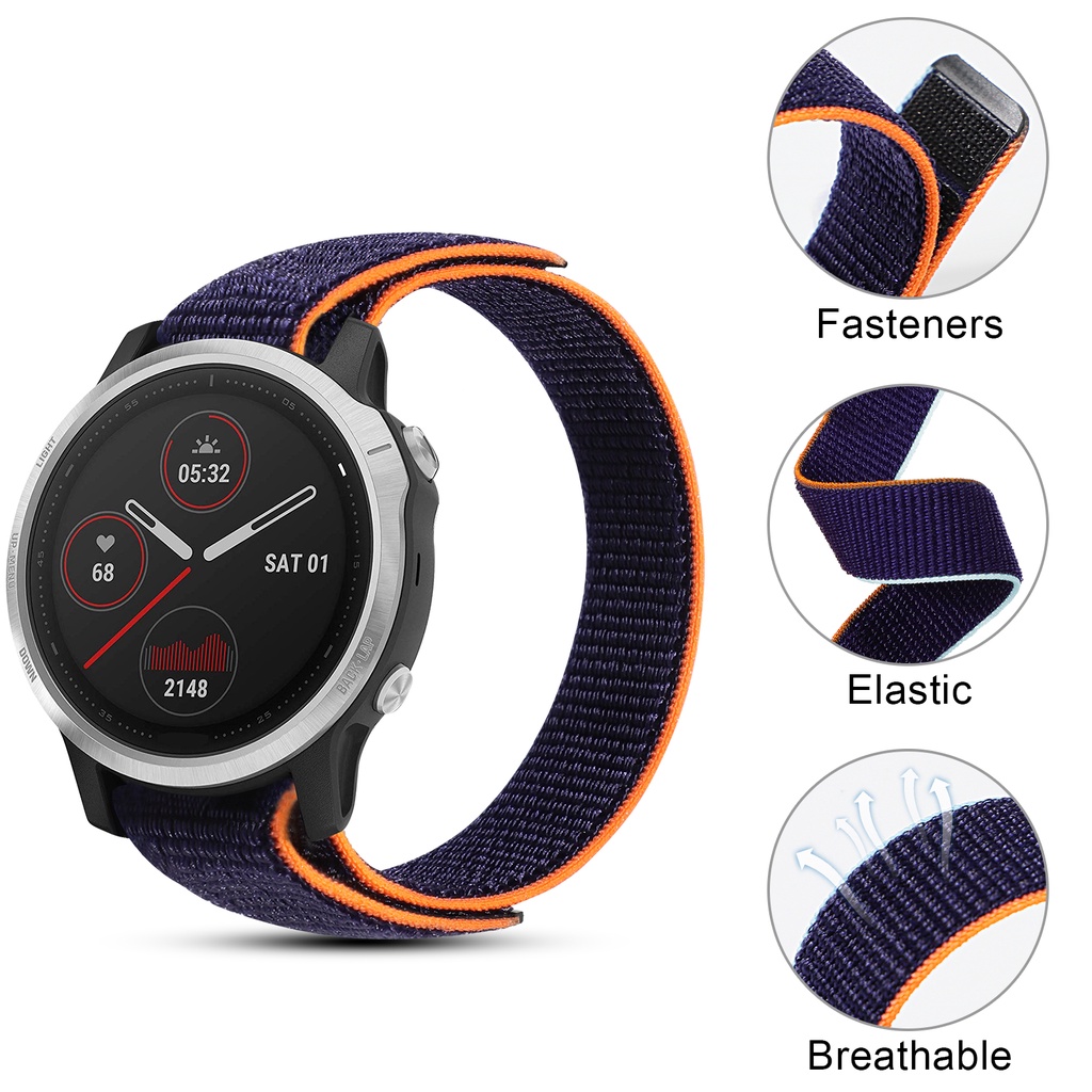 Dây đồng hồ vải nylon 20mm / 22mm cho Garmin Fenix 6 5 6S 5S Pro Plus / Forerunner 935 945 / Instinct