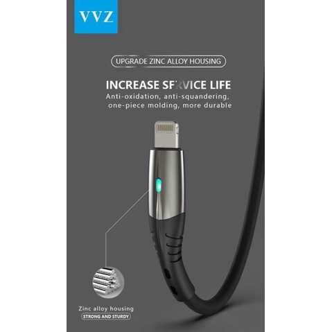 Cáp Dù Có Đèn Led Tự Ngắt Sạc Khi Đầy Chính Hãng VVZ