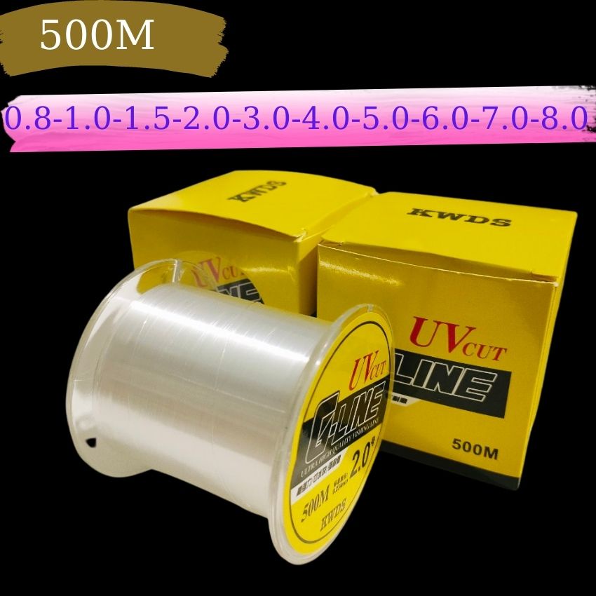 Cước Câu Cá Gline 500m Siêu Bền, Dây Câu, Nhợ Câu Cá Tàng , Chống Xoắn. Cước Có 3 Màu Xanh, Nâu, Trắng Dài Đủ 500m