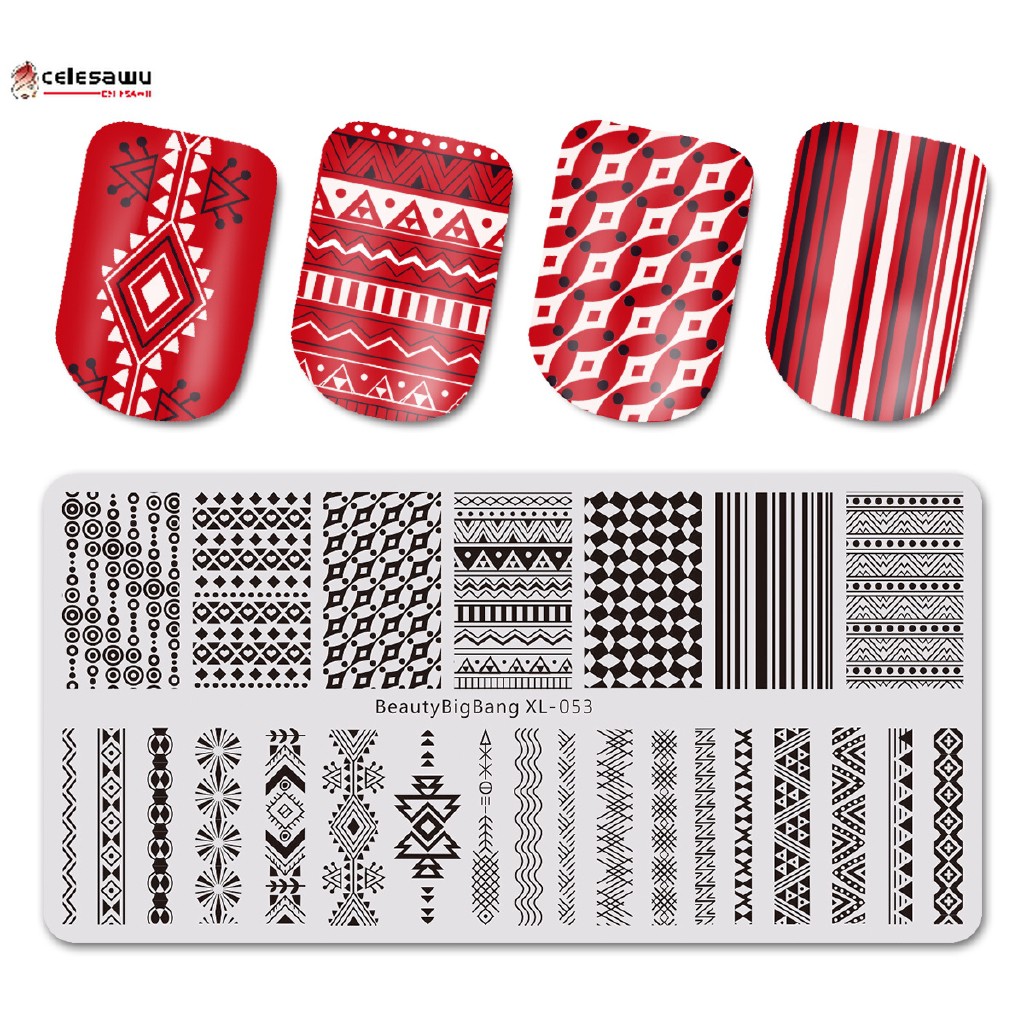 [Hàng mới về] Khuôn in trang trí móng tay nghệ thuật họa tiết độc đáo chất lượng cao tiện lợi