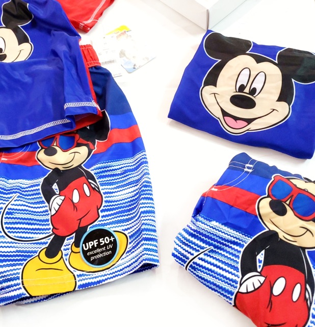 (hàng có sẵn) Bộ bơi Disney cho bé trai Sz 10-16kg Đồ bơi trẻ em hoạt hình (hàng xuất dư) SBBT57 Subin kids