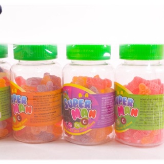 [Kẹo dẻo Superman] bổ sung Calcium D3 Vitamin cho bé - set 10 - 14 lọ