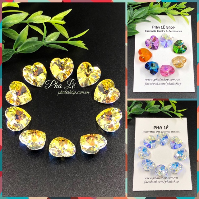 Mặt Dây Chuyền Pha Lê Swarovski Trái Tim S14mm