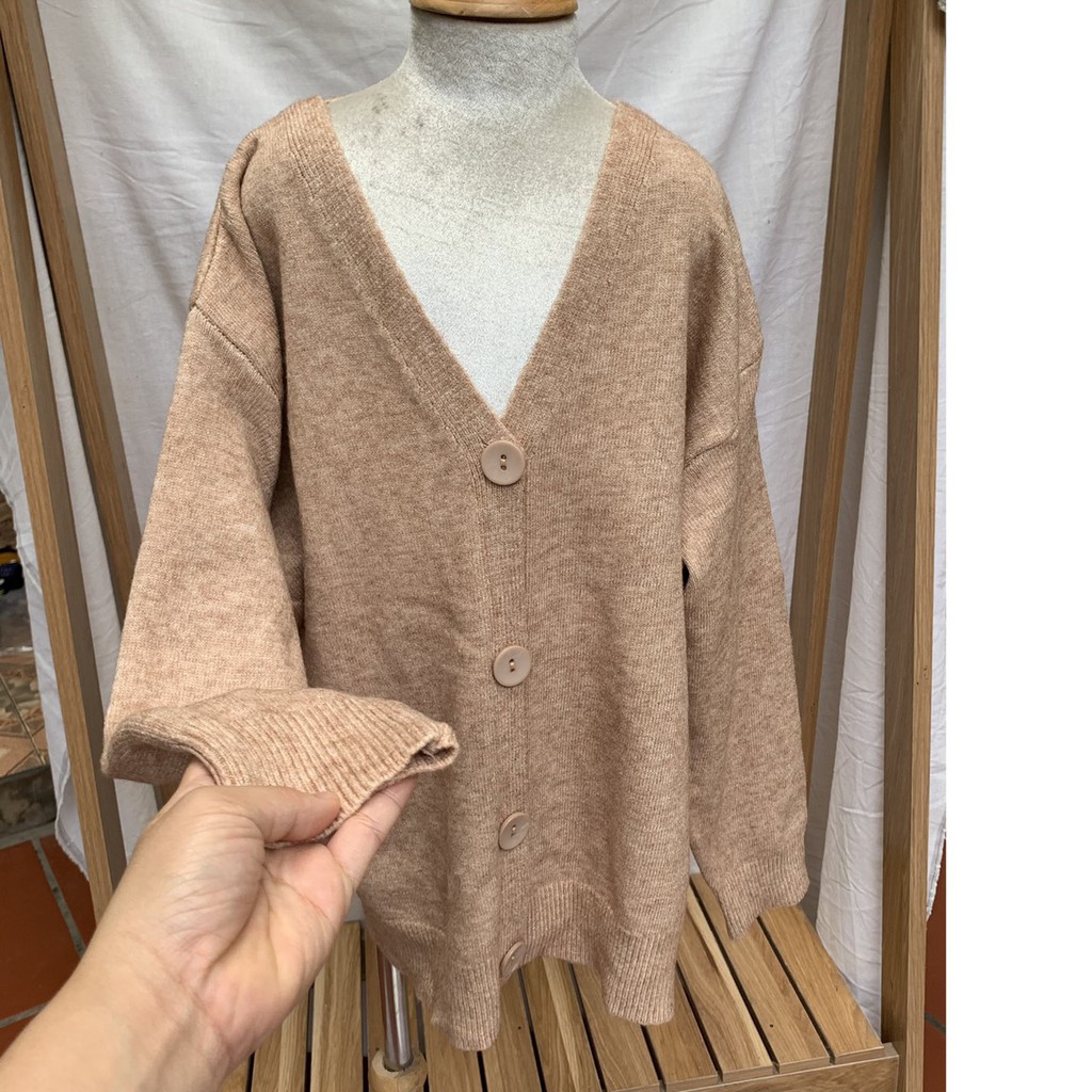 Áo len cardigan màu trơn hàng Quảng Châu len mịn chất cực êm- Sam